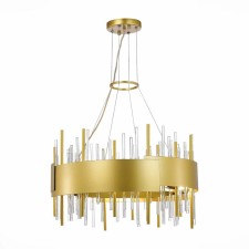 Люстра подвесная St Luce. SL1633.203.12. Olvera. 12х40 Вт, E14, 60х60х37 см, цвет матовое золото
