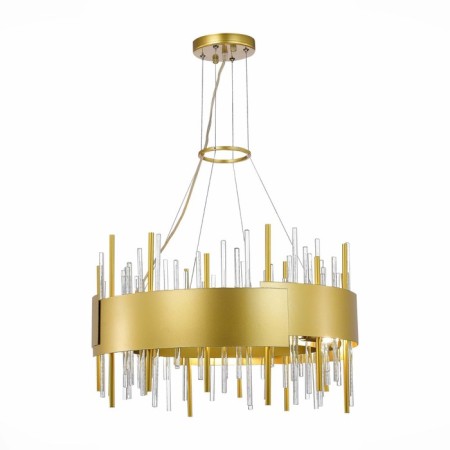 Suspended chandelier ST LUCE. SL1633.203.12. Olvera. 12x40 watts, E14, 60x60x37 cm, matte gold color