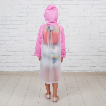 Children's raincoat "Walk in the rain", pink, XL-2