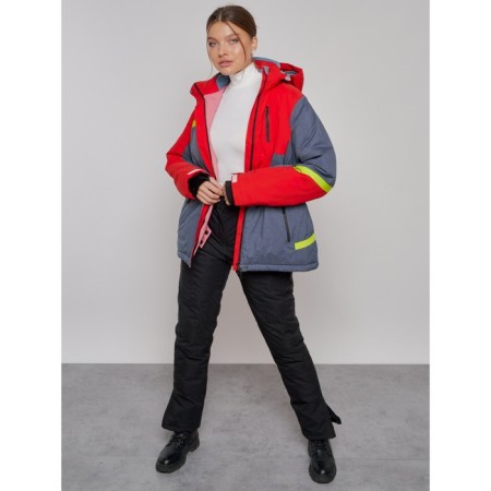 Ski jacket female winter, size 60, red color-10