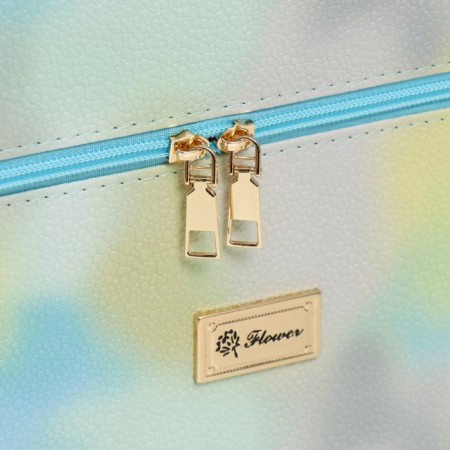 The casket to the leatherette with the mirror "floors. Summer sky" 27x18x24 cm-1