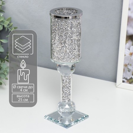 Glass of Glass for 1 candle "Jewel" 25x8x8 cm