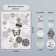 Decor for creativity cardboard "Chips and button. Silver" 24 pcs 13x16.5 cm