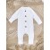 Kombinazon on buttons for children's fashion, height 74 cm, milk color