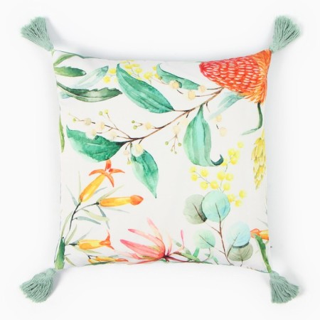 Decorative pillowcase with brushes Ethel Green 45x45 cm, polyester