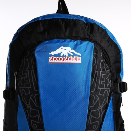 A backpack on a zipper with an increase, 55l, 5 external pockets, blue color-4