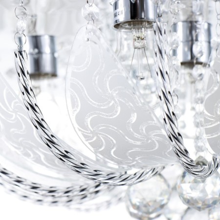 Svetogor chandelier "Simoda" 8x60W E27 LED lighting chrome 60x60cm-11