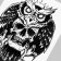 Black Black Black Tattoo “Black Skull” 21x14.8 cm