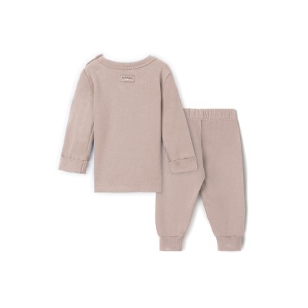 Kit (longshit and trousers) children's minku, brown color, height 86-92 cm-5