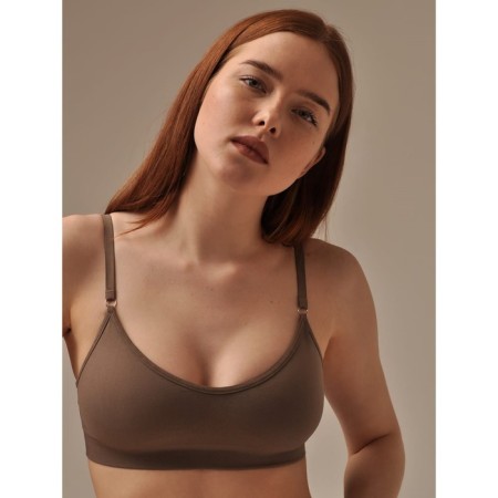Top female with cup, size XL, color Wood