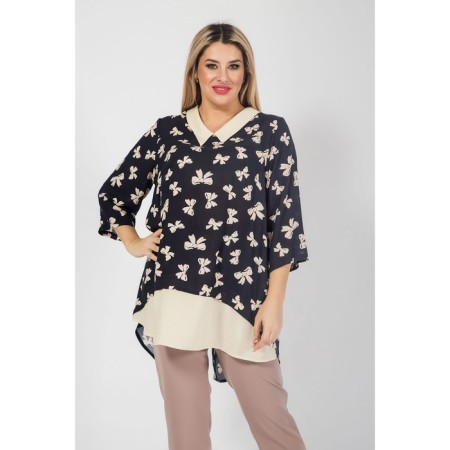 Women's tunic, size 76, dark blue color-2
