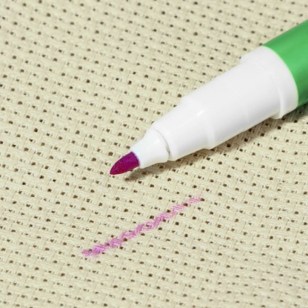 Bilateral fabric marker, 16 cm, self -perishable, ink deleter, purple/white color-2