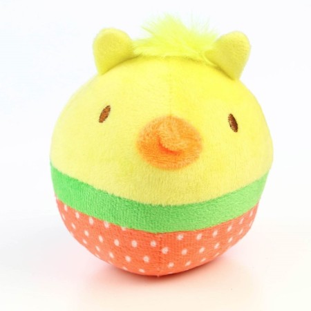 The ball is soft for dogs "duck", squeak, 9 cm, yellow-1