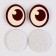 Eyes, set of 50 pcs., Size 1 pc. - 1.6 × 1.2 cm