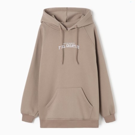 Female sweatshirt, brown color, size 42-46 (One size)-3