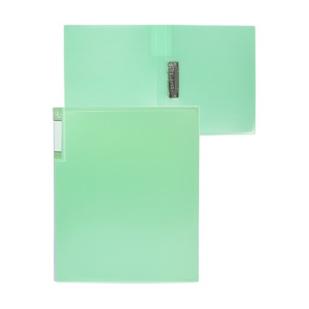 Folder with A4 clamp, 700 microns, spine 27 mm, Calligrata Top Pastel, internal and end pocket, up to 180 sheets, pistachio