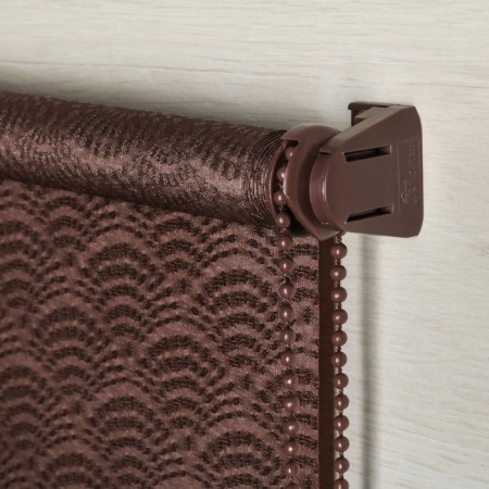Rolled curtain "Dolce Vita", 50 x 160 cm, dark brown color-1