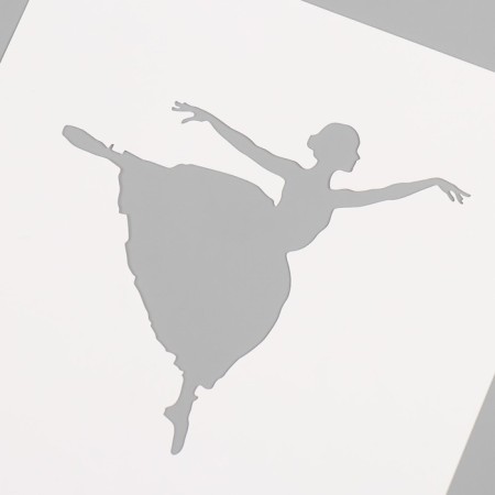 Plastic stencil "Dancer", 15x15 cm-2