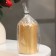 Candle-cylinder smooth, 5x7.5 cm, gold, 6 hours