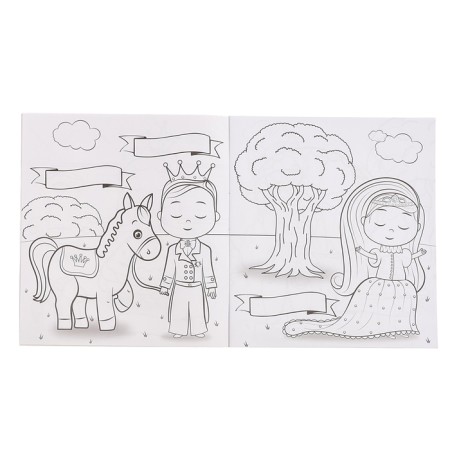 Coloring "Princesses and Princes", + 12 stickers-4