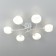 Ceiling chandelier Citilux "Florida" CL148160, 80x55x14.5 cm, 6x60W, E14, white color