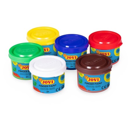 Finger paints, 6 colors x 35 ml, jovi, bright, cardboard, for kids-4