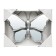 QWERTY mirror "Butterfly", decorative, 25x25 cm, silver color