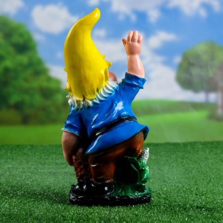 Garden figure "Dwarf with apples" Small 10x15x29cm-2