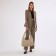 Shopper bag, outer pocket, beige color