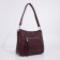 Cross-Bodi bag with zipper, burgundy color