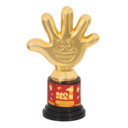 The award figure "1st place", five, cup, plastic, gold, 6.5 x 10.5 x 4 cm.-1