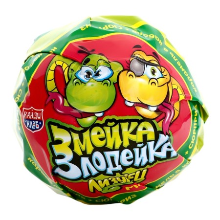 Caramel on a stick in a set with a gift "Lizunets Maxi Zmeika-Blood", 112 g-1