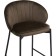 Haric Nile Metal/velor stool, black/chocolate 58x45x92 cm