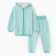 Kit for children (jumper, trousers), menthol/white color, height 62 cm