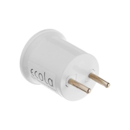 Ecola adapter, plug-patron, E27, 40 x 55 mm, white-4