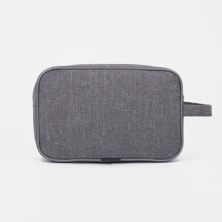 Lightning cosmetic bag, external pocket, gray color-1