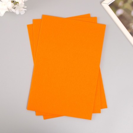 A set of hard felt "Astra" (3 pcs) bright orange, 1 mm, 160 g, 20x30 cm-1