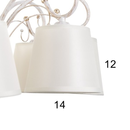 Chandelier 2150/8 E14 40W is white with a golden patina 79x79x35 cm Bayerlux-5