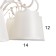 Chandelier 2150/8 E14 40W is white with a golden patina 79x79x35 cm Bayerlux