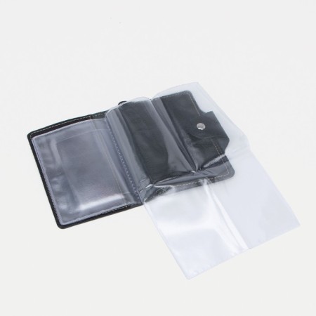 Cover for car documents and passports, department for bills, fleet, black color-3