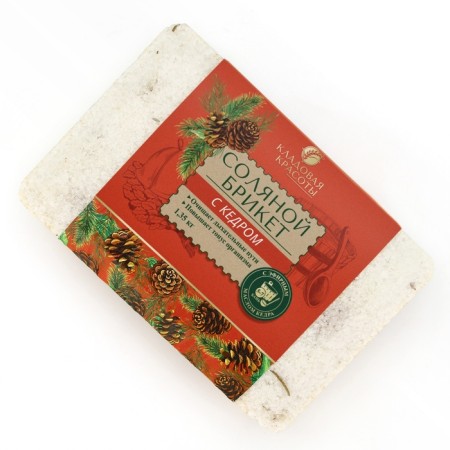 Salt briquette with cedar essential oil, 1.35 kg, cedar aroma, beauty pantry-3