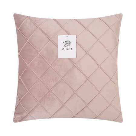 Decorative pillowcase "Ethel" Solo light pink 43x43 cm, polyester-5