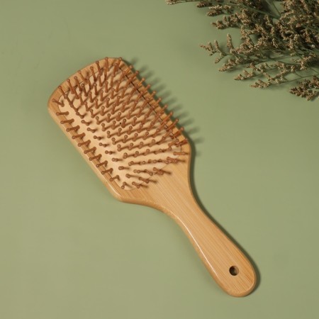 Massage comb 8*23.5 ± 1cm tree (bamboo)/rubber brown suspension/package QF-1