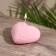 Candle "Heart in a net" 4x6x3 cm, soy wax, mix