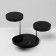 Standing for Rings Round, 3 tiers, 11.5 × 10.5 × 7 cm, black color