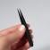 Pinzet pointed, 9 cm, black color