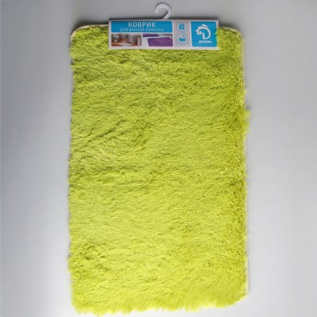 Bathroom rug rectangular “fluffy”, 50 × 80 cm, green color-5