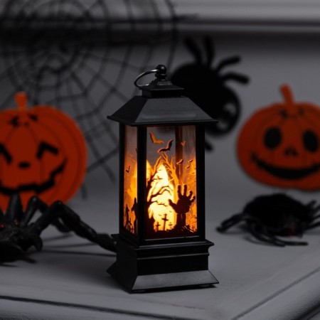 LED figure "Lantern with a scarecrow" 5 × 12 × 5 cm, plastic, batteries AG13x3, glow warm white