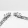 Clips "ice" triple continuous, white color in silver