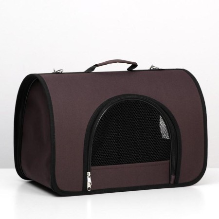 Bag - Animal carrying, 2 entrances, 40 x 25 x 28 cm, brown